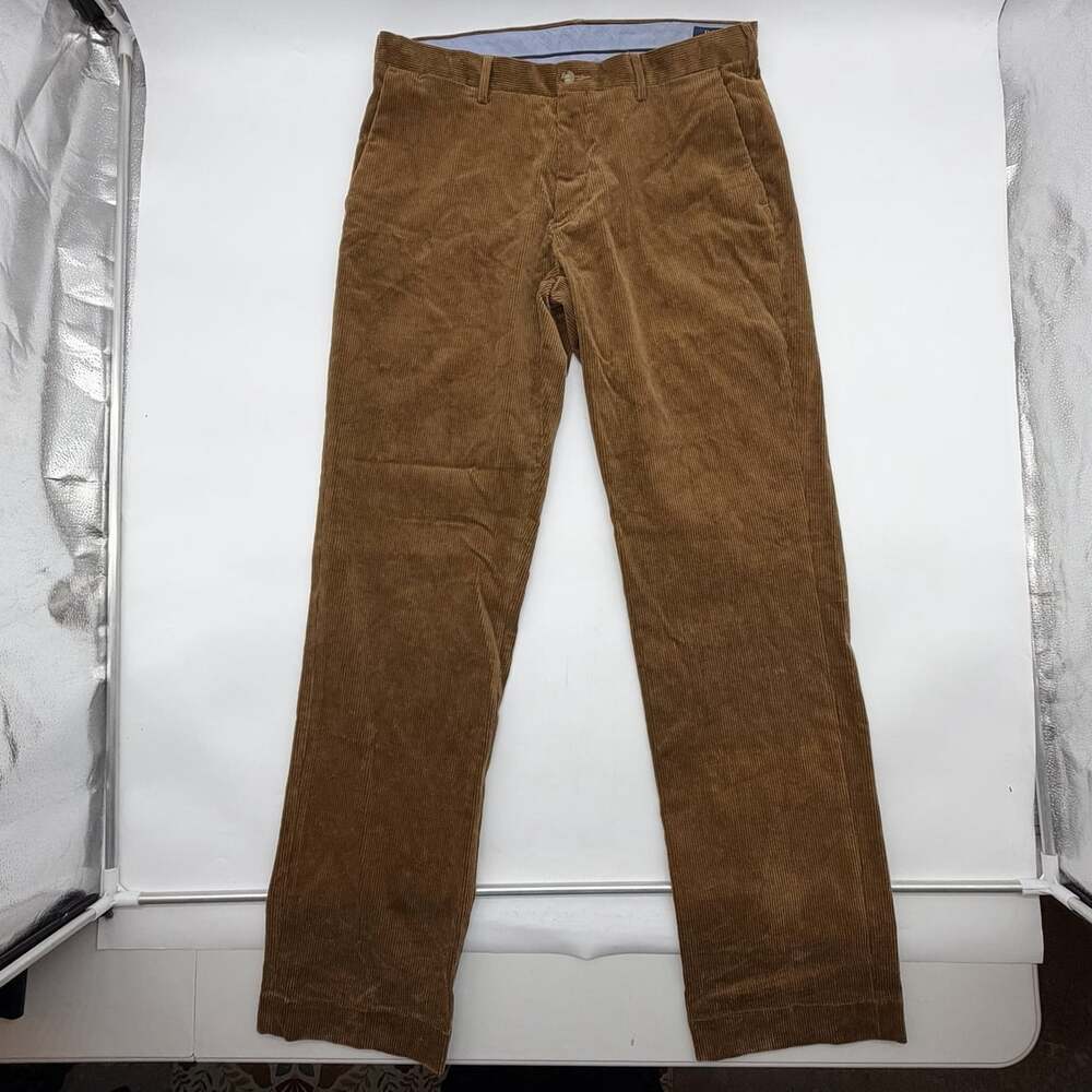 Polo Ralph Lauren Classic Fit Size 34x34 Brown Corduroy Stretch Preppy Pants